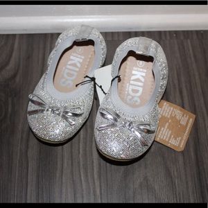 Silver Glitter Flats